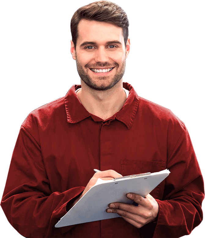 Brake Repair - Car Repair Man Png (671x777), Png Download