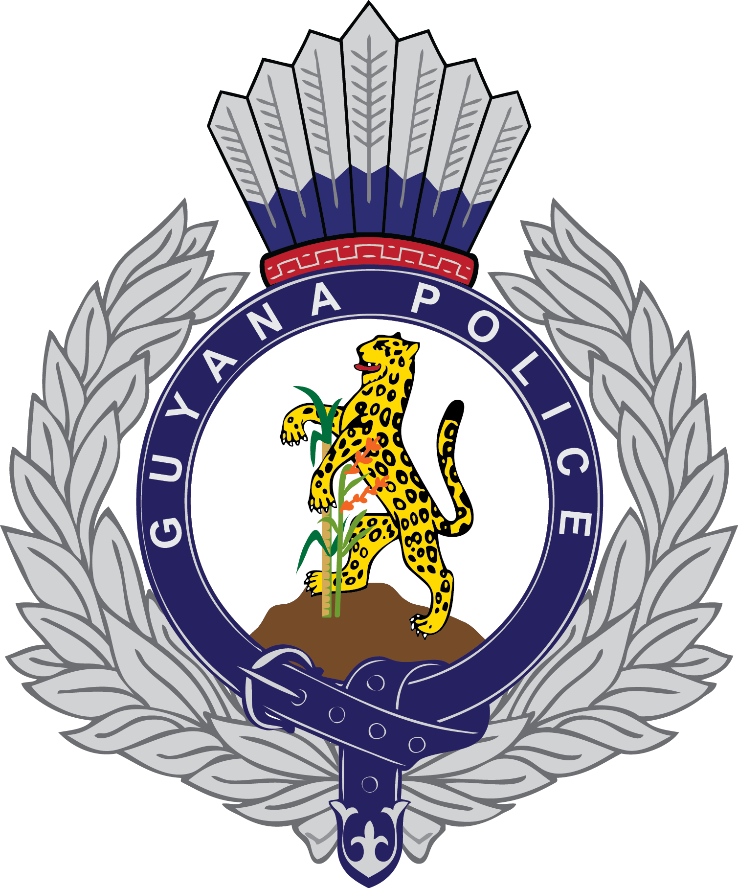 Guyana Police Force Emblem - Guyana Police Force Logo (1509x1815), Png Download