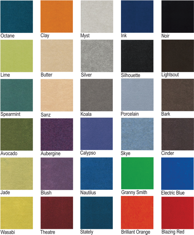Fabric Board Extra Options - Bright Cool Colors (700x829), Png Download