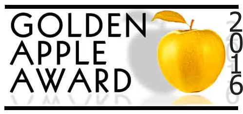 Golden Apple Award 2016 Logo - Golden Apple Award 2016 (543x254), Png Download
