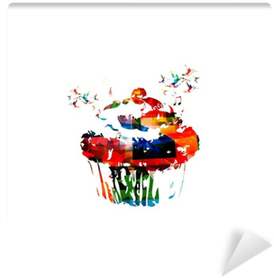 Hmwr Music Tapestry Wall Hanging Watercolor Art Musical (400x400), Png Download