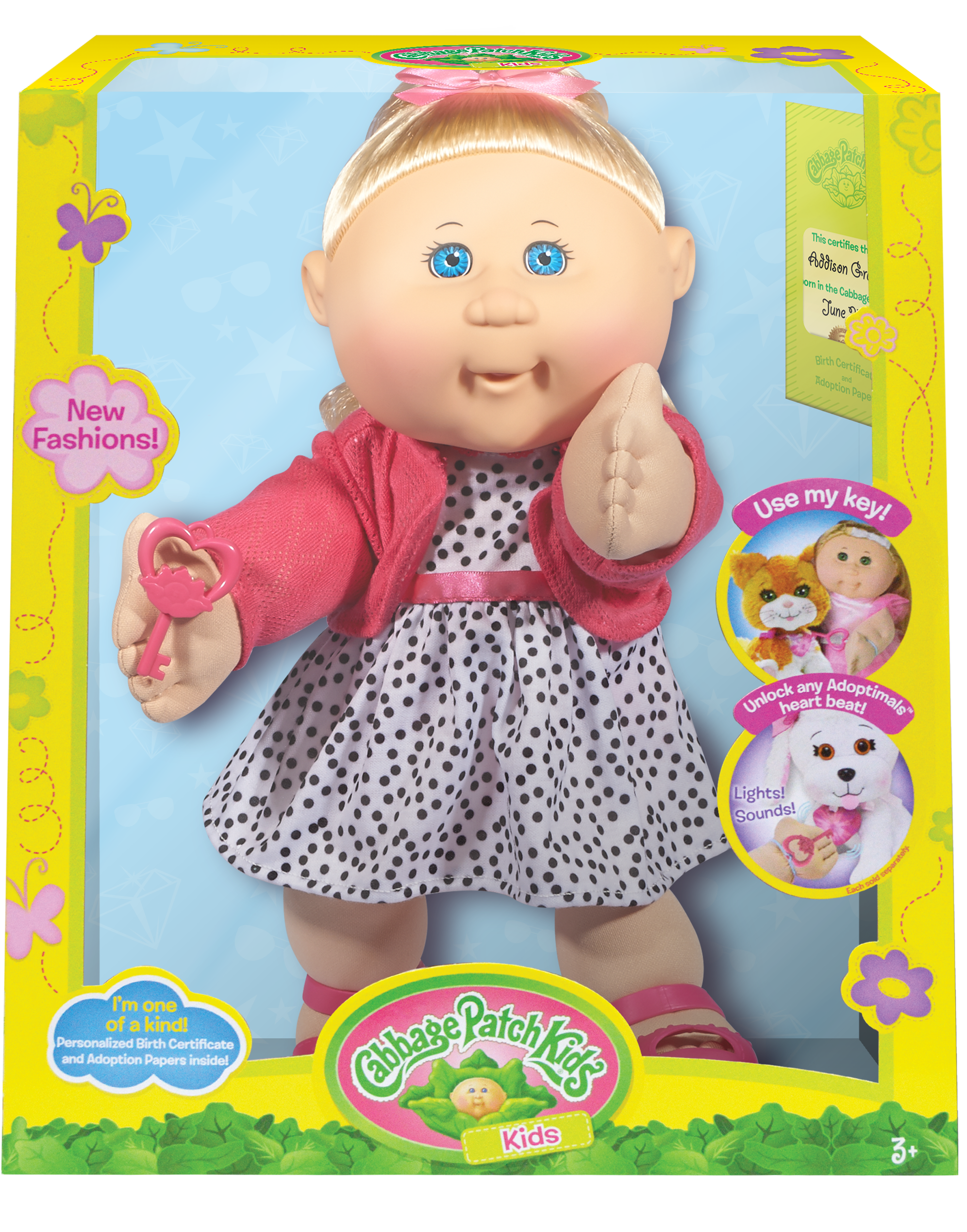 Cabbage Patch Kids Trendy Doll, Blonde Hair/blue Eye - Rocker Cabbage Patch Doll (2604x2693), Png Download