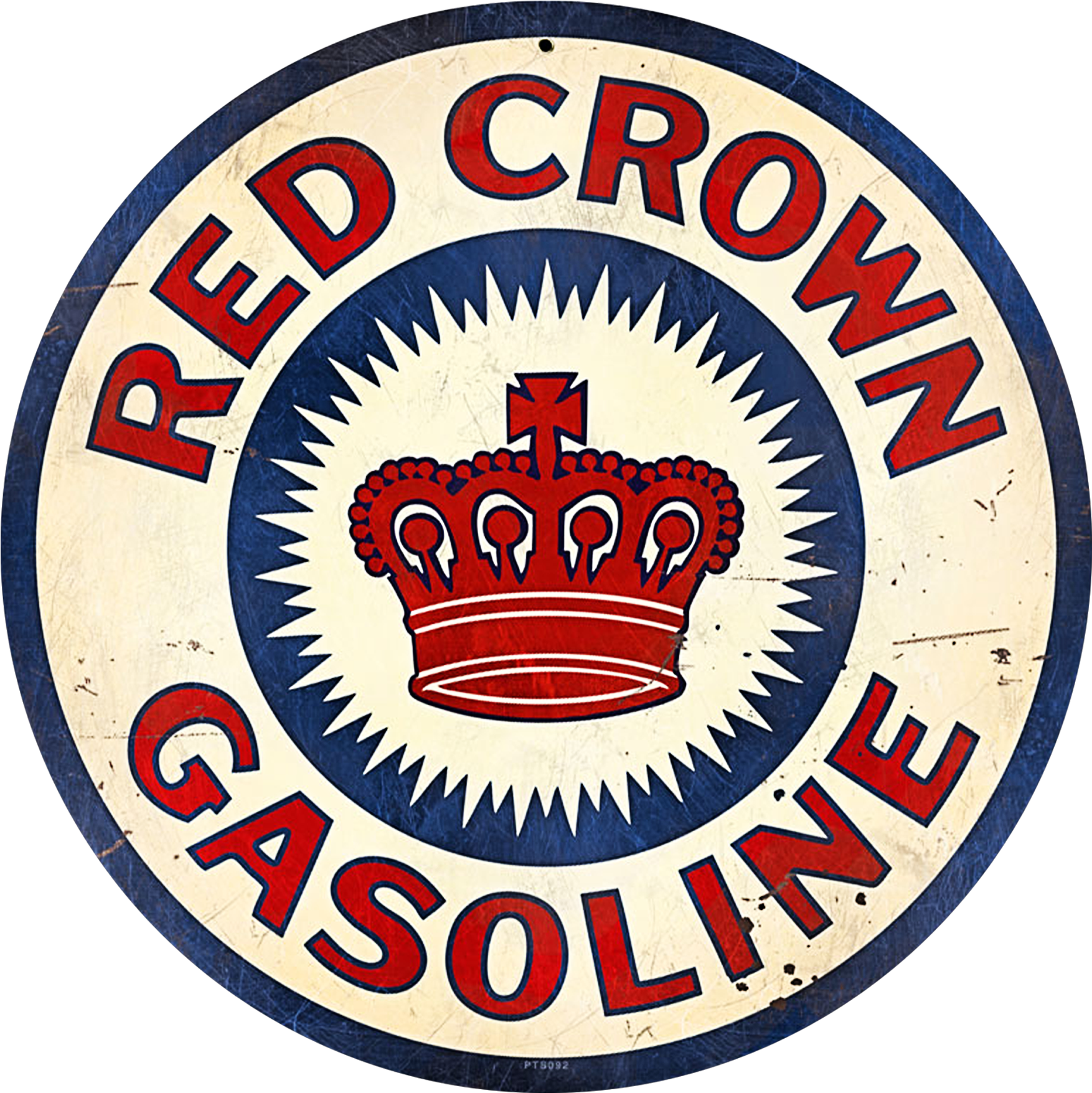 Vintage Red Crown Gasoline Sign - Understanding Christianity (1800x2400), Png Download