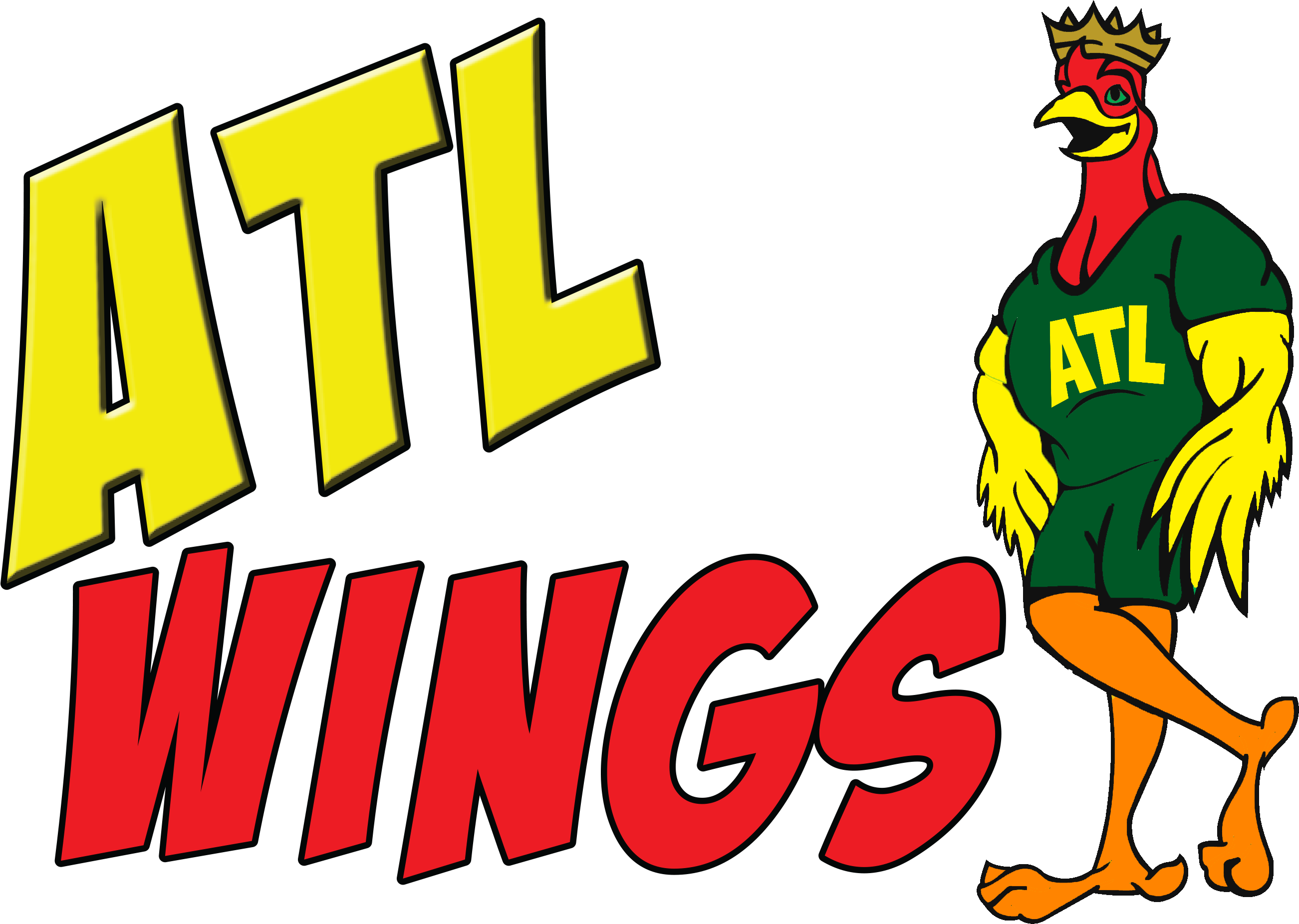 Atl Wings (2614x1860), Png Download