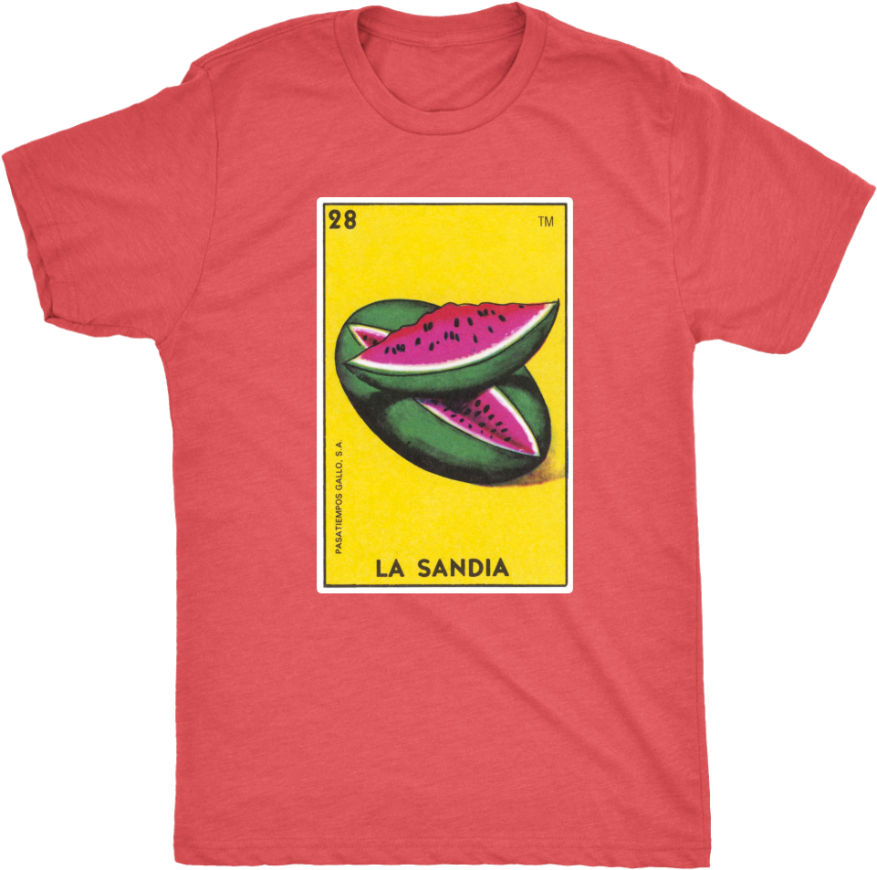 La Sandia Mens T-shirt - Loteria La Sandia (1024x1024), Png Download