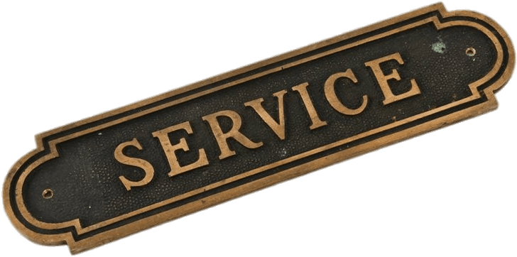 Vintage Bank Service Sign - Bank (860x498), Png Download