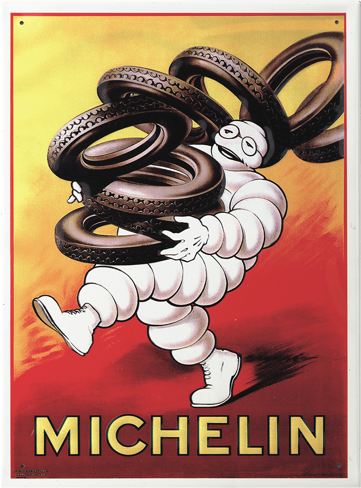 Metal Sign - Michelin Retro (1000x1000), Png Download