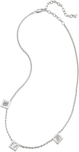 New Tri Strut Pave Diamond Necklace - Necklace (350x500), Png Download