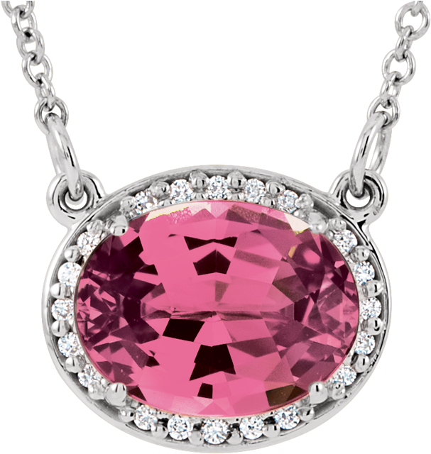 14k Gold Peridot And Diamond Halo Pendant Necklace (765x650), Png Download