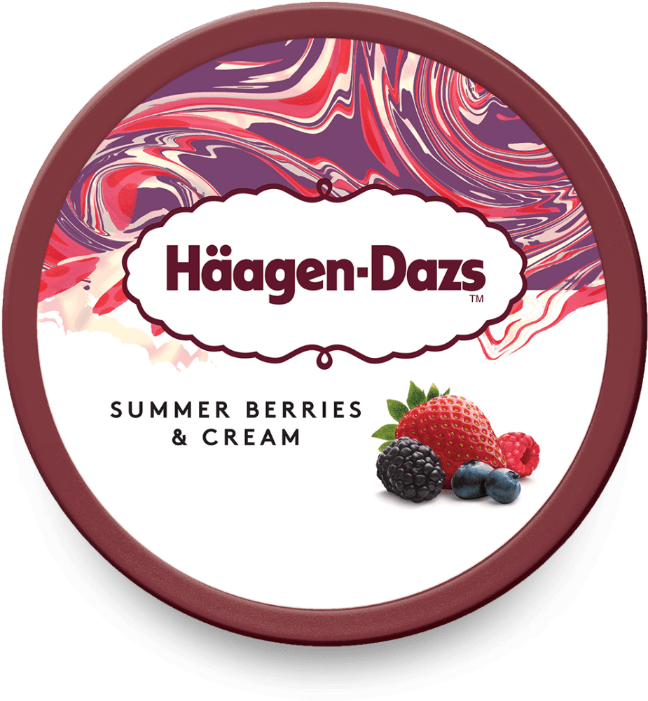 Summer Berries & Cream - Haagen Dazs (1024x1024), Png Download