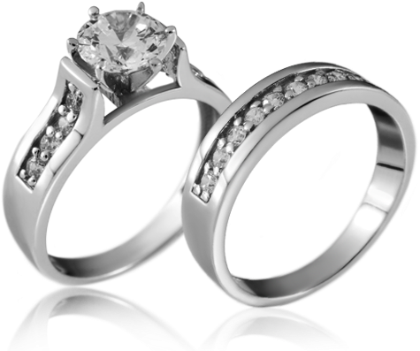 Silver Wedding Rings - Silver Wedding Ring Transparent (507x400), Png Download