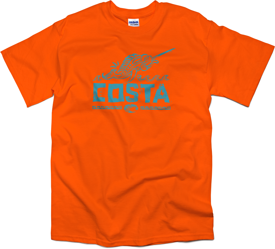 Costa Del Mar Pez Vela Short Sleeve In Orange, Size - Smurkles (2000x1000), Png Download