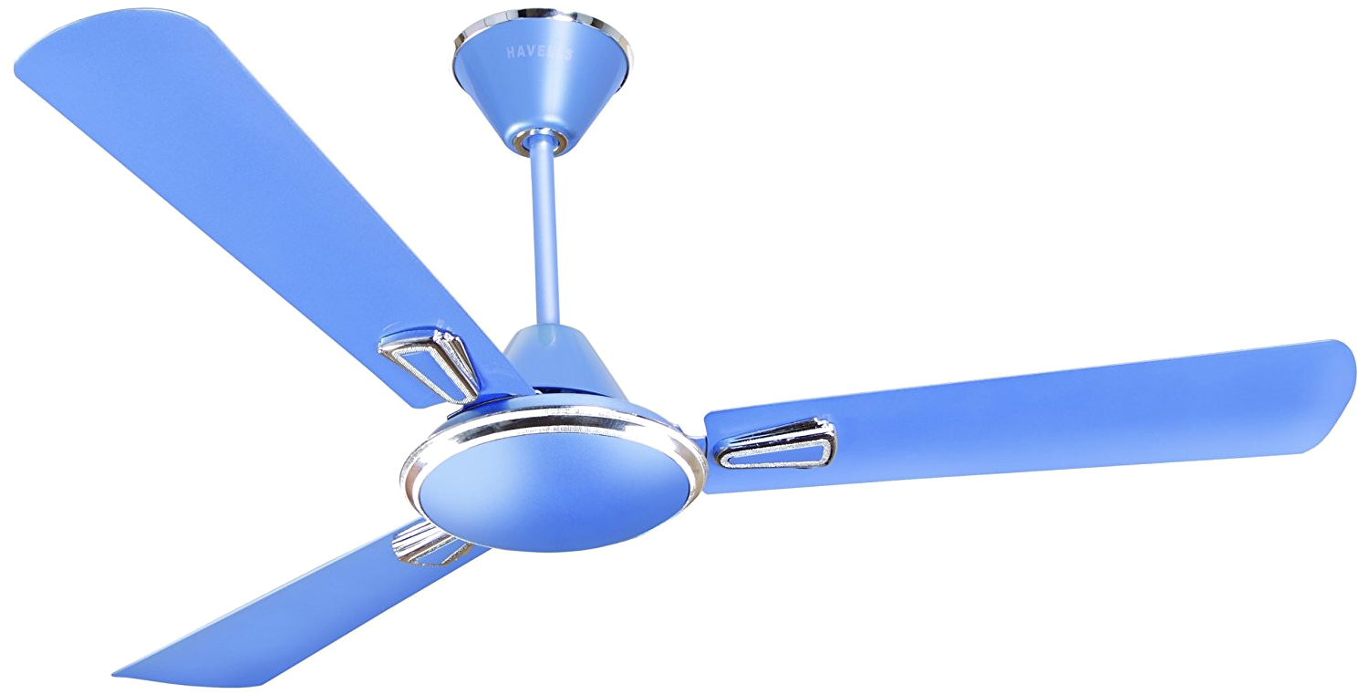 Ceiling Fan Png Photo - Havells Festiva 1200mm Ceiling Fan (ocean Blue ) (1500x760), Png Download