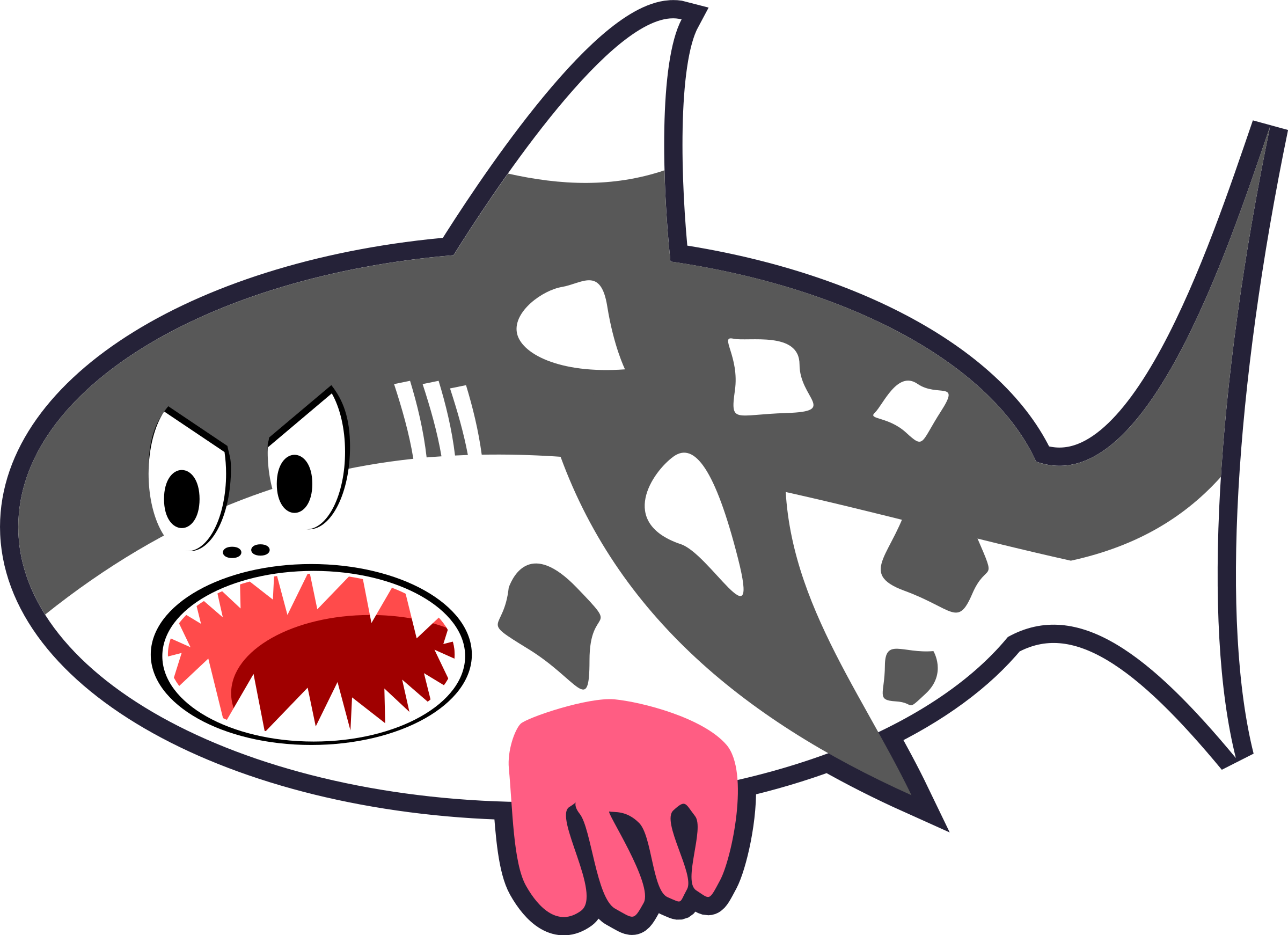 Big Image - Shark Cow (2400x1742), Png Download