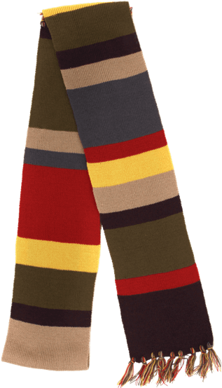 Doctor Who 4th Doctor Men's Tom Baker Striped Scarf (555x555), Png Download