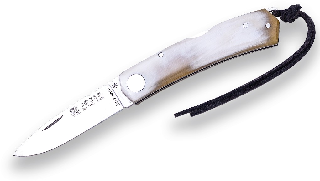 Bull Horn Scales, 7 Cm Blade Length, Lock Back, Joker - Hunting Knife (1024x768), Png Download
