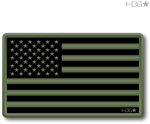 Decal Flag Odgreen - American Flag Od Green (500x500), Png Download