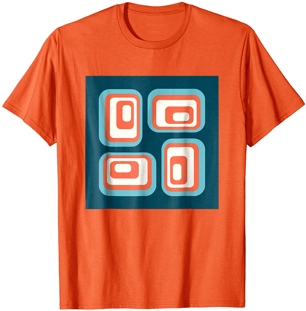 Mid Century Modern Rounded Rectangles T-shirt - Shirt (1000x1016), Png Download