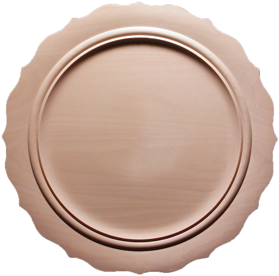 Scalloped Beaded Narrow Rim Plate - Narrow Rim Plate (623x600), Png Download