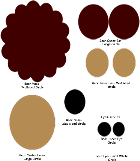 Bear-parts - Bear Art And Craft (500x601), Png Download