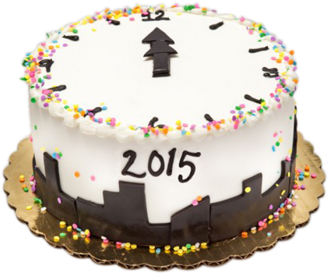 New Year Clock Cake - Cake (700x1000), Png Download