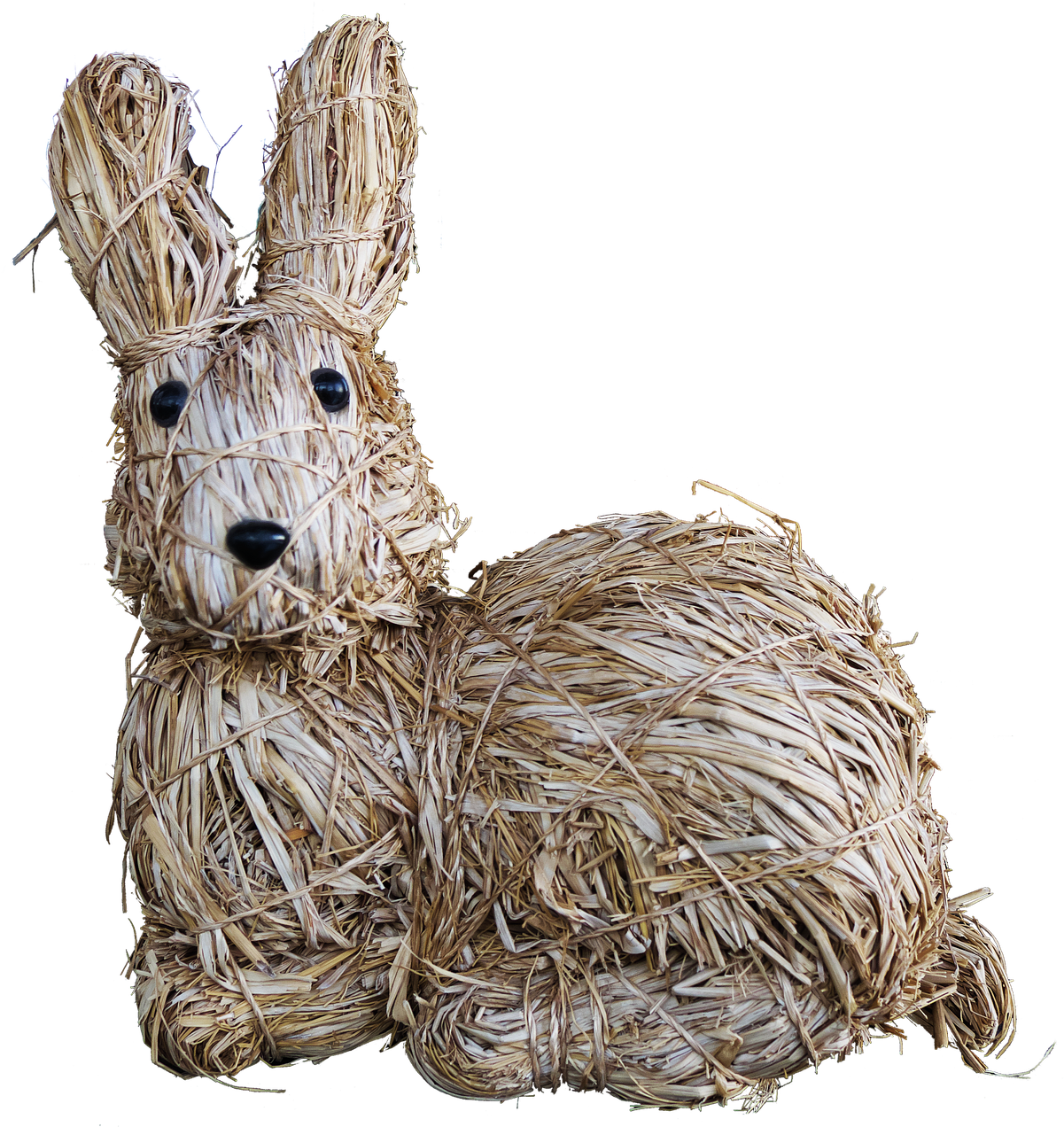 Easter Bunny,rabbit Ears,straw,bound - Lievre Png (1274x1280), Png Download