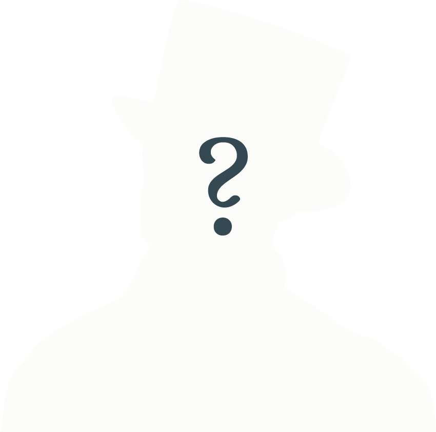 Silouhette Of A Victorian Male Figure In A Hat With - Hat (849x848), Png Download