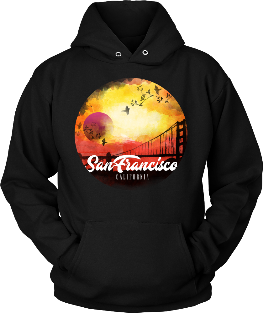 San Francisco California Horizon Sunset Skyline Ca - Travis Scott Astroworld Hoodie (1000x1000), Png Download