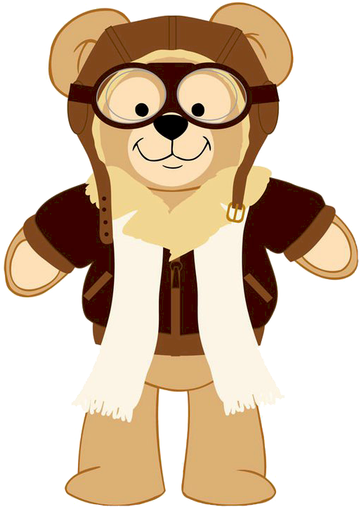 Aviator - Pilot Bear Clip Art (518x720), Png Download