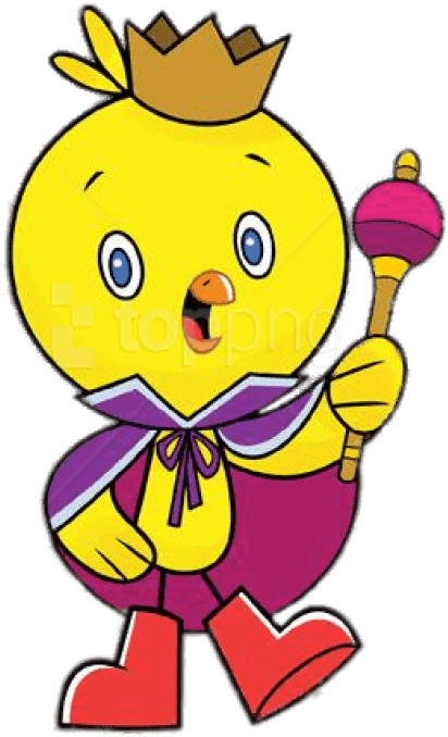 Chirp Wearing Crown - Cartoon (303x472), Png Download