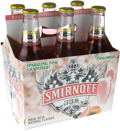 Smirnoff Ice Seasonal 6 Pack - Smirnoff Ice Malt Beverage, Premium, Original - 6 Pack, (548x600), Png Download