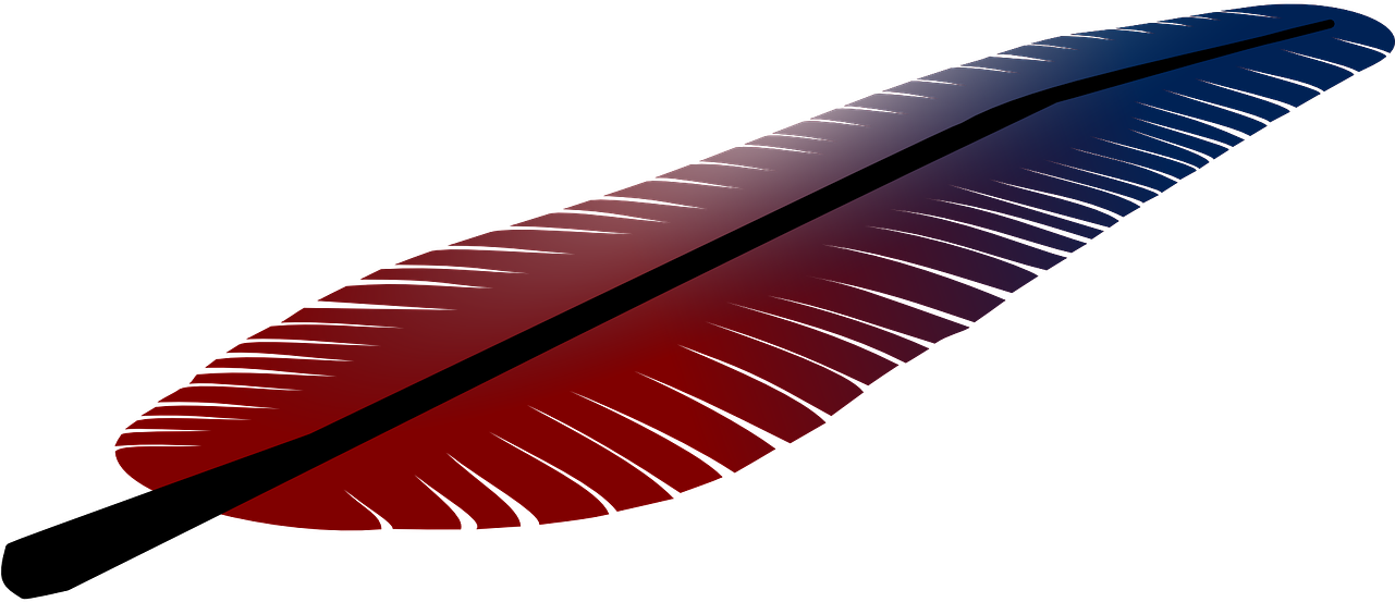 Colored Feather Clip Art At Clker Com Vector Clip Art - Red Indian Feather Clipart (600x256), Png Download