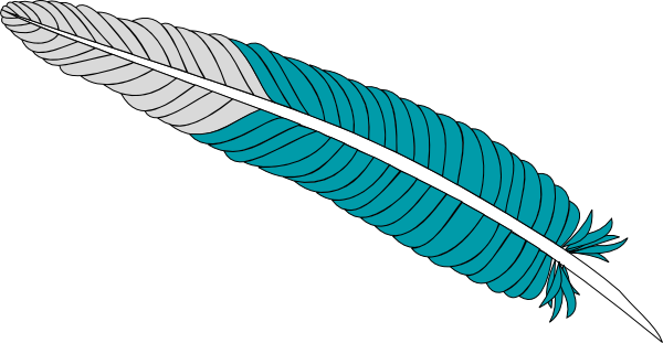 Feather Clip Art - Feather (600x311), Png Download