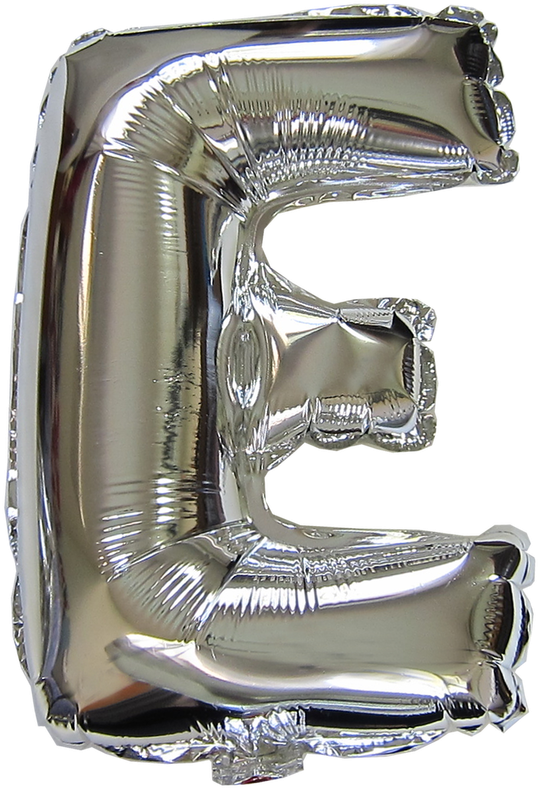 16“ Silver Letter Helium Foil Balloon D - Silver (1000x1000), Png Download