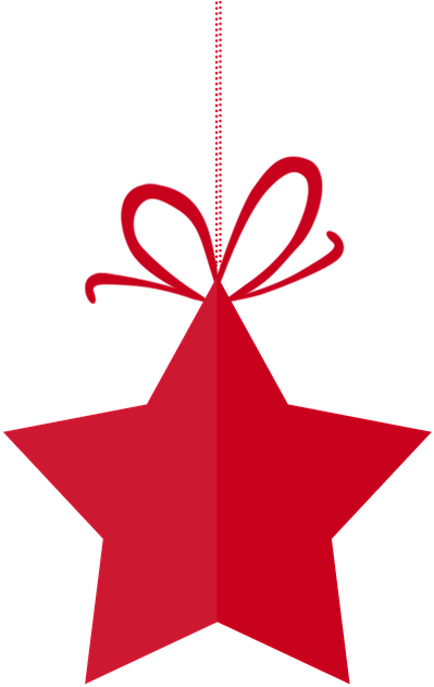 Red Christmas Star Png (640x640), Png Download