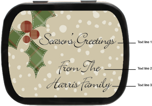 Mistletoe Personalized Christmas Mint Tins - Christmas Tree (500x500), Png Download