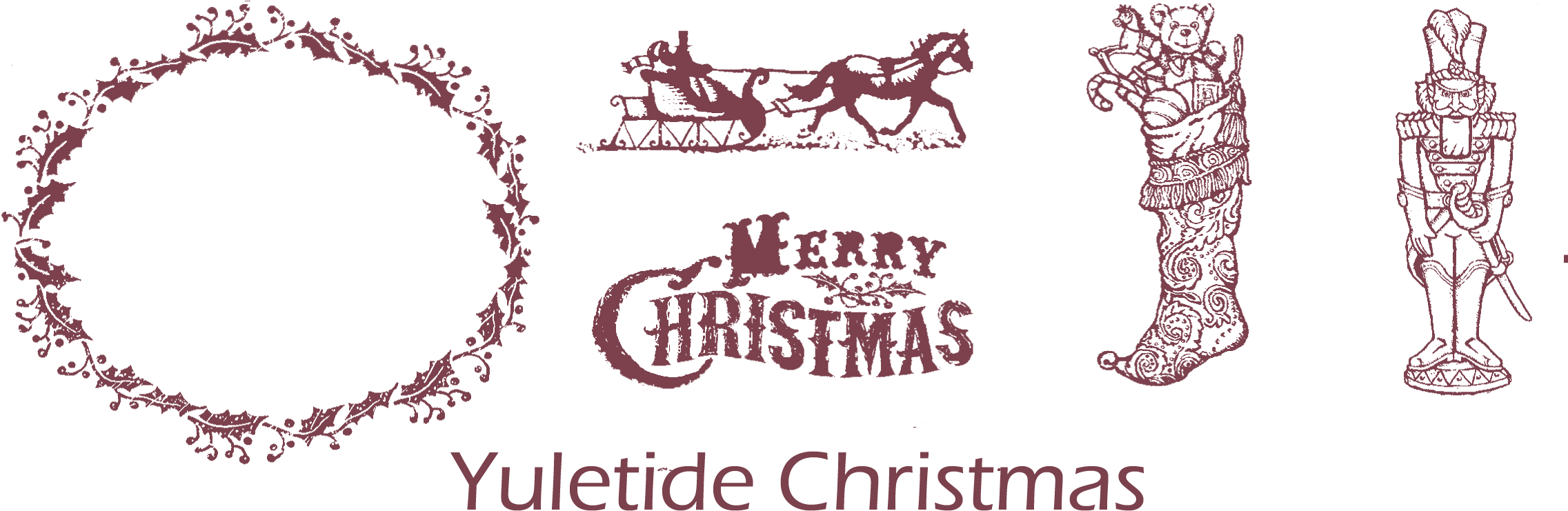 Deck The Halls Christmas Card - Stampin Up Yuletide Christmas (2400x895), Png Download