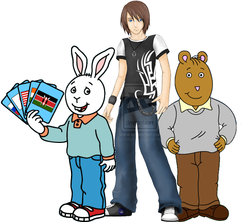 Derek, Brain, And Buster (600x461), Png Download