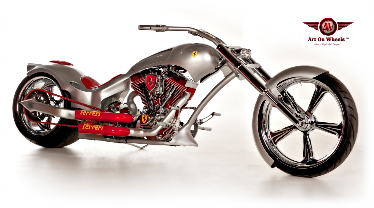 Chopper Motorcycle Png Download - Ferrari Bike (1280x712), Png Download