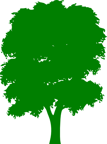 Green Tree Clipart Png (444x599), Png Download