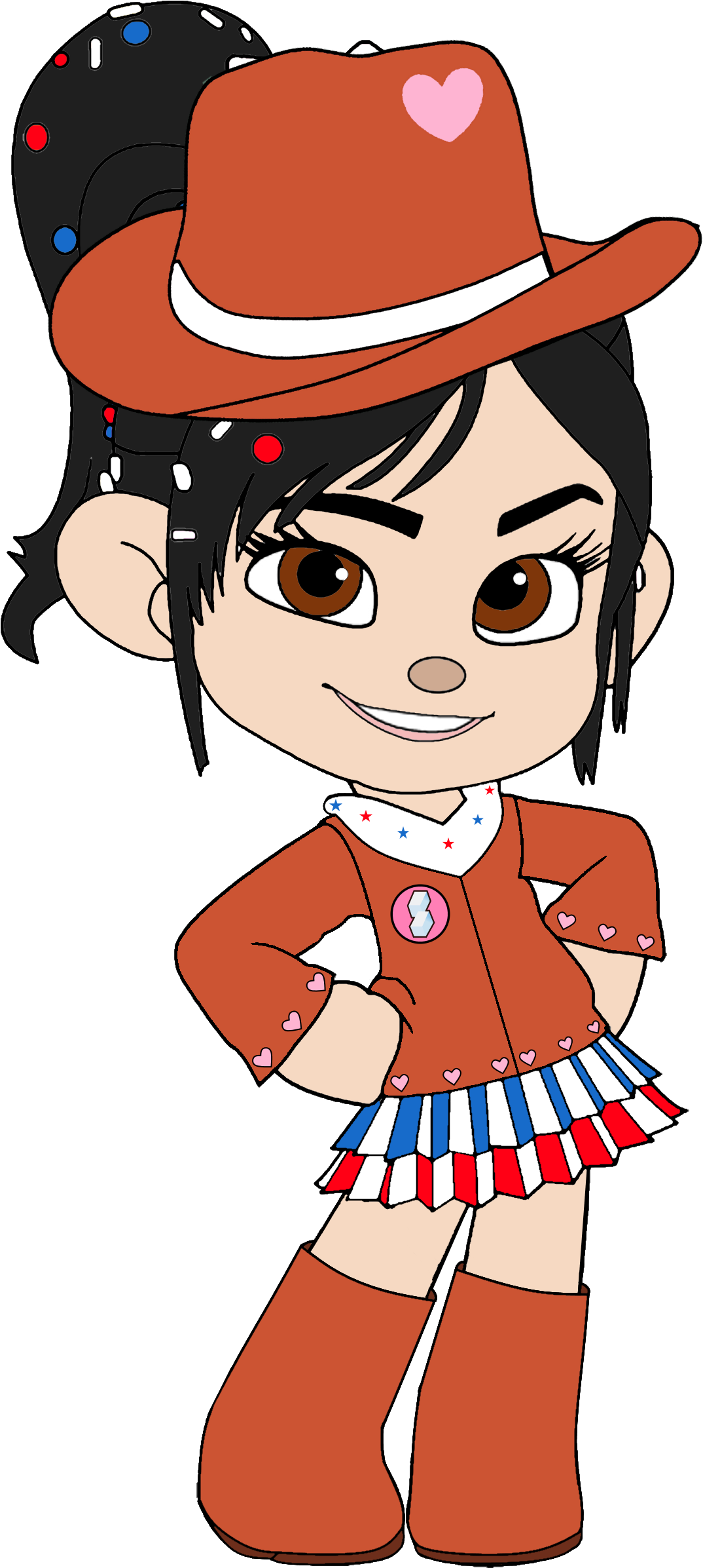 Vanellope As A Cowgirl With Cowgirl Hat - Vanellope Png (1120x2440), Png Download