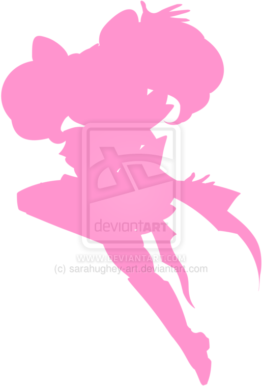 Sailor Chibimoon Silhouette By Sarahughey-art - Silueta De Sailor Chibi Moon (900x900), Png Download
