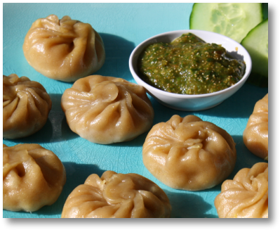 Nepalese Dumplings Are Known As 'momos' - Cooking (414x342), Png Download