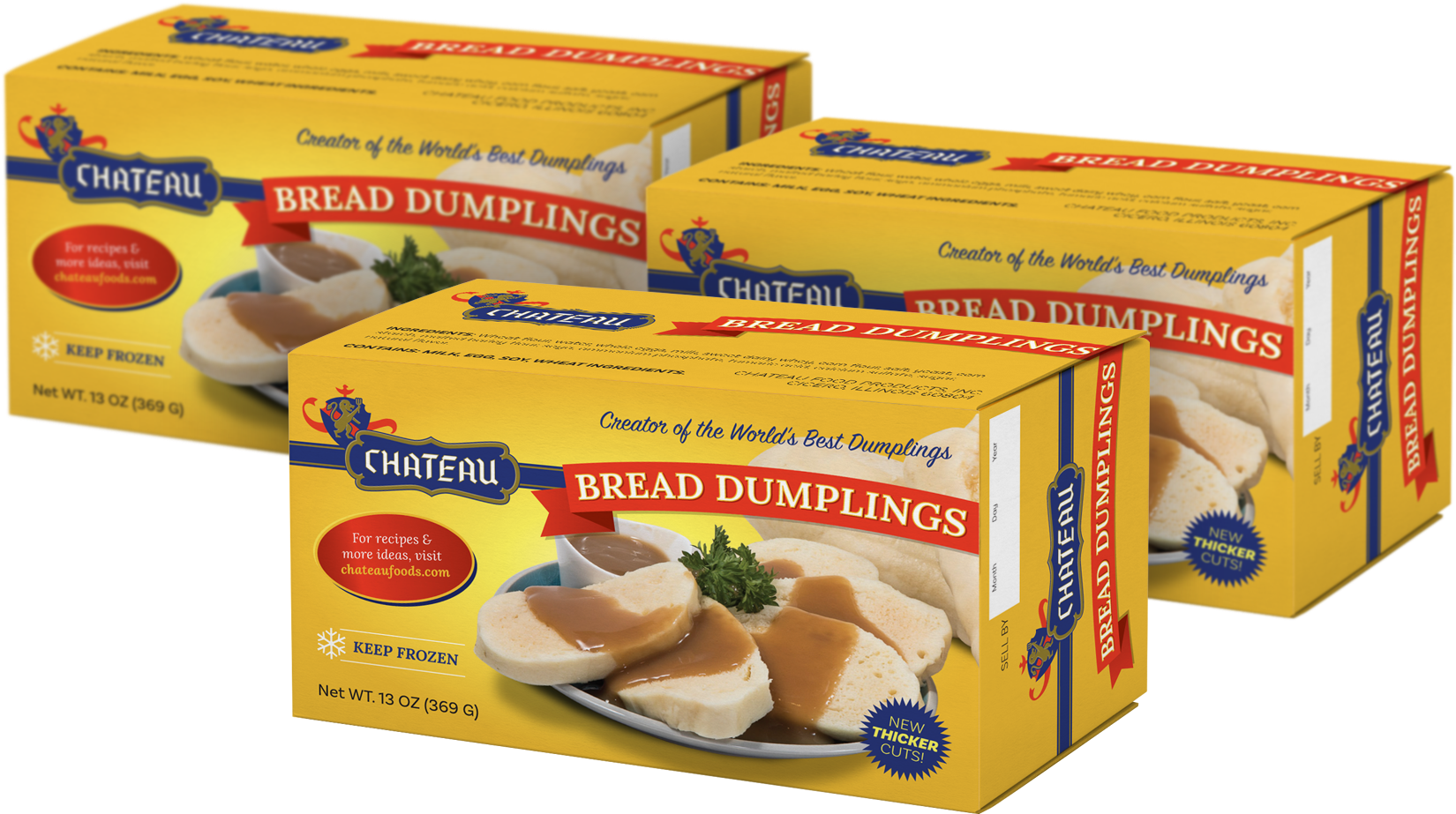 1/2 Case Of Bread Dumplings - Chateau Bread Dumplings (1669x942), Png Download