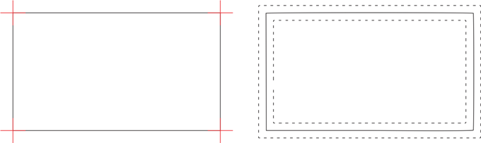 The One On The Right Has Lines The Printer Wants You - Crop Marks Transparent Background (680x203), Png Download