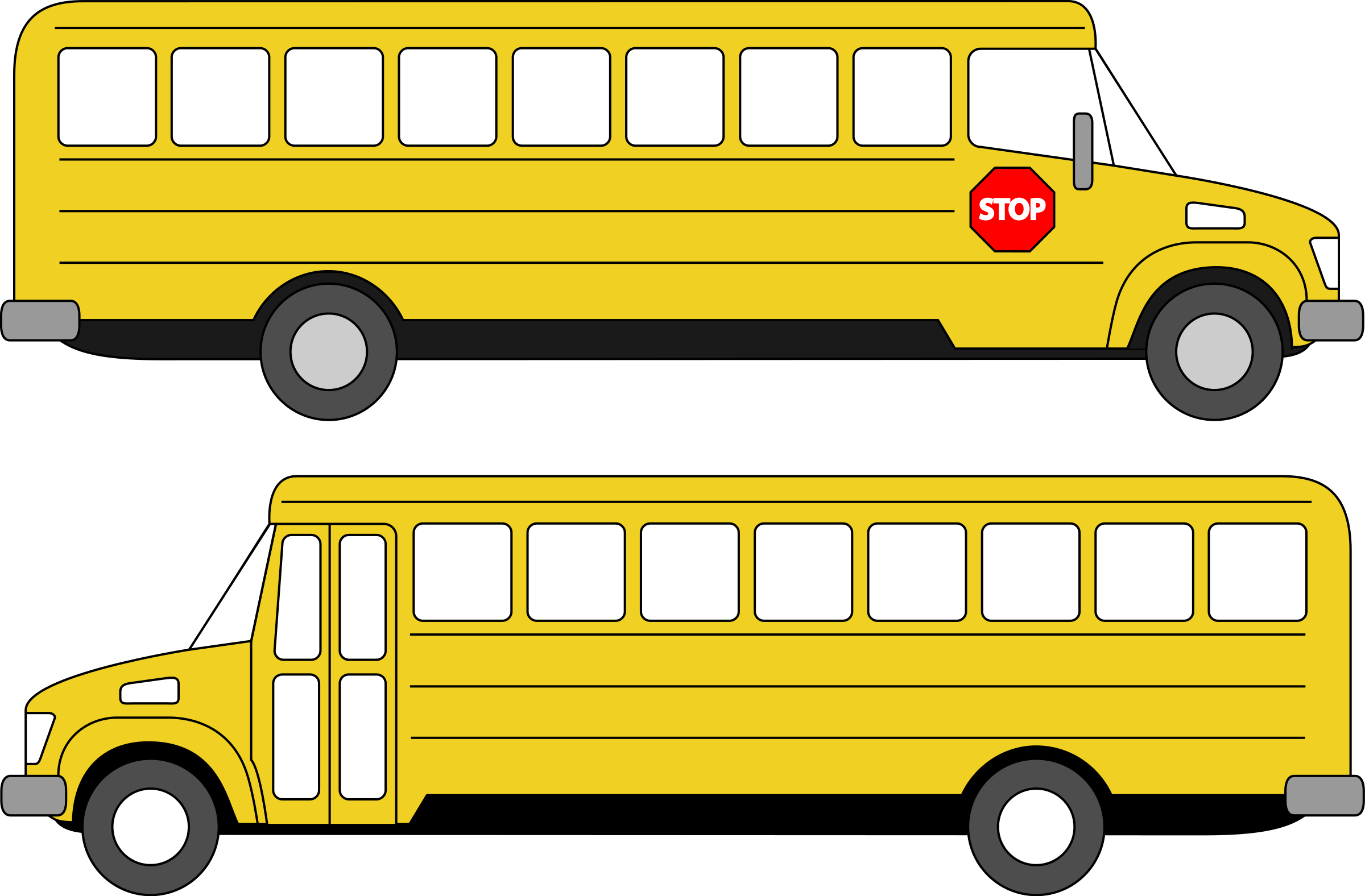 Big Image - Clip Art School Bus (2400x1576), Png Download