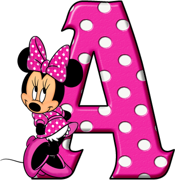 Alfabeto Decorativo - Alfabeto - Minnie 16 - Png - (355x365), Png Download