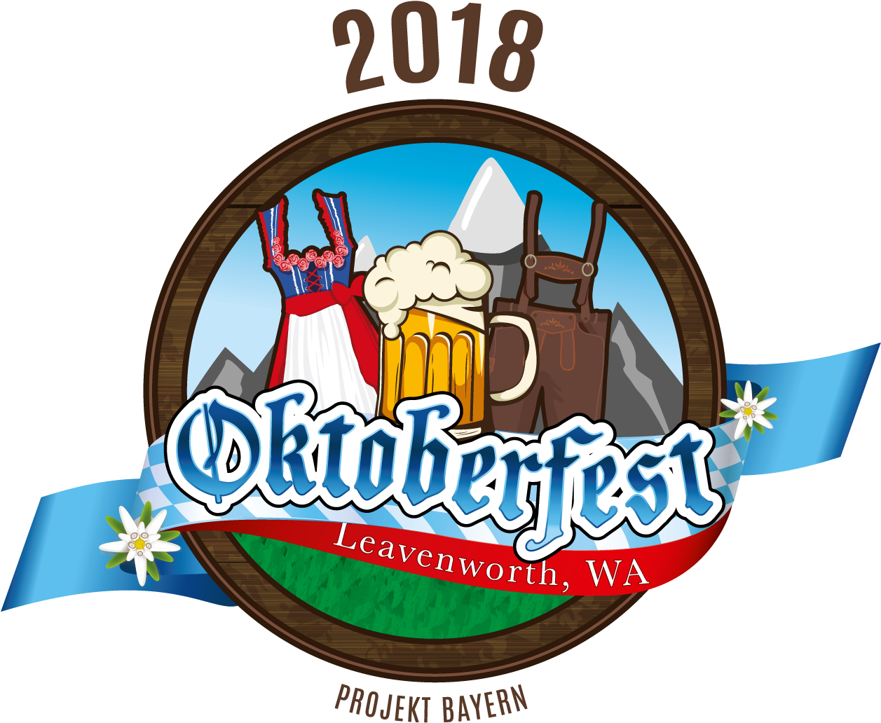 Leavenworth Oktoberfest - Leavenworth (1293x1098), Png Download