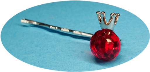 Red Crystal Ball Crown Hairpin - Crystal Ball (530x530), Png Download