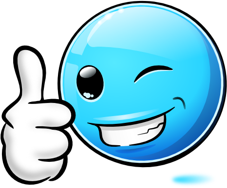 Famous Smileys Thumbsup By - Thumbs Up Smiley Blue (480x480), Png Download